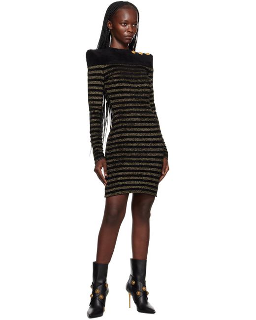 Robes es Balmain en coloris Black