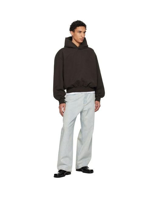 Fear Of God Black Classic Half Raglan Hoodie for men