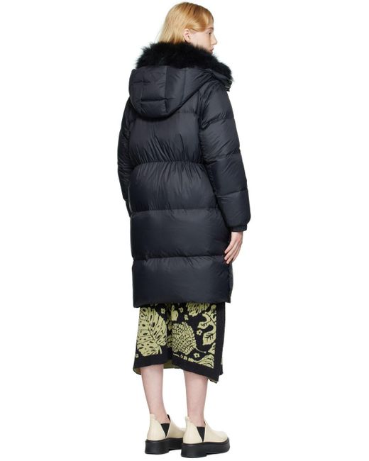 Army by Yves Salomon Black Quilted Down Coat for men