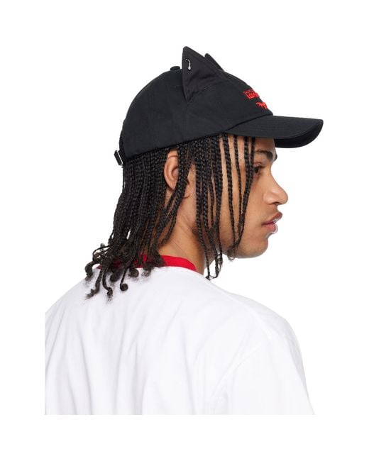 Charles Jeffrey Black Pierced Ears Cap for men