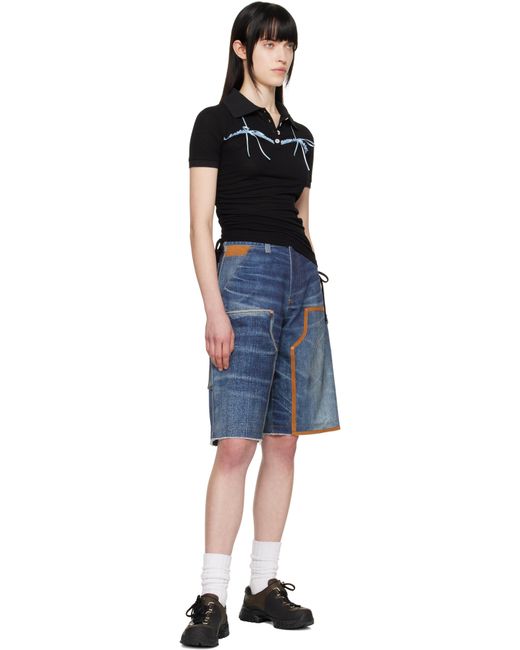 ANDERSSON BELL Halter String Piqué Polo in Black | Lyst