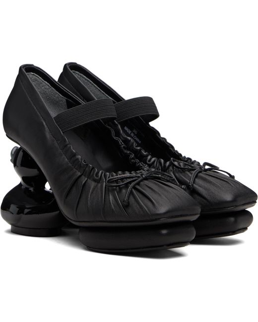 Maison Mihara Yasuhiro Black Duck Heel Ballet Heels