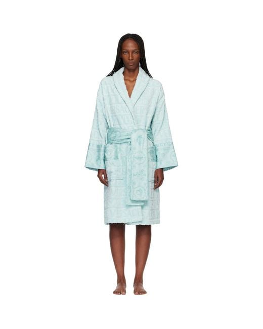 Versace Blue 'I Heart Baroque' Bathrobe