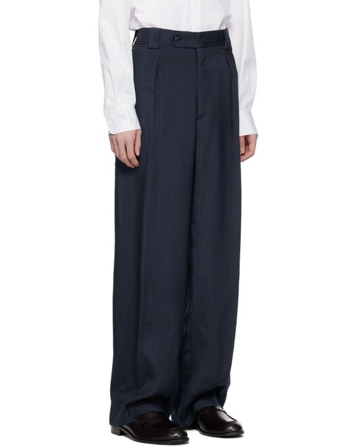 Giorgio Armani Blue Stripe Trousers for men