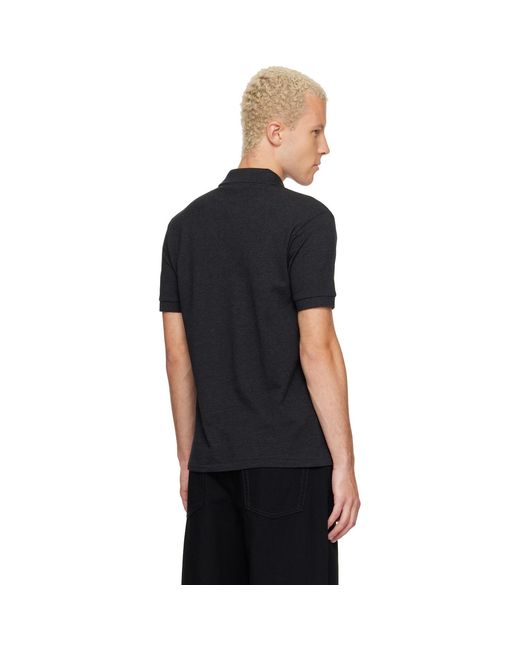 Lacoste Black Classic Fit L.12.12 Heathered Polo for men