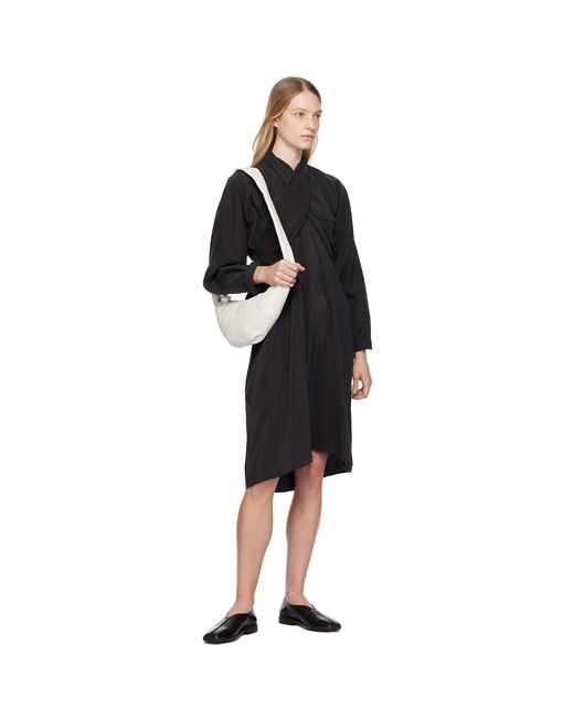 Lemaire Black Flat Piped Slippers