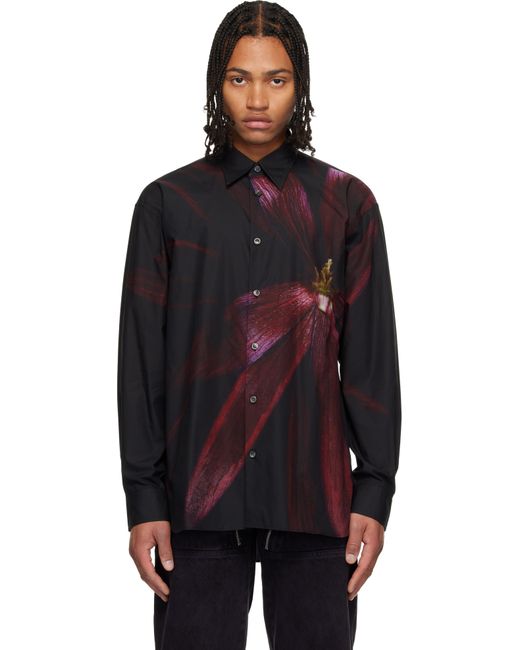 Dries Van Noten Black Loose Cotton Shirt for men