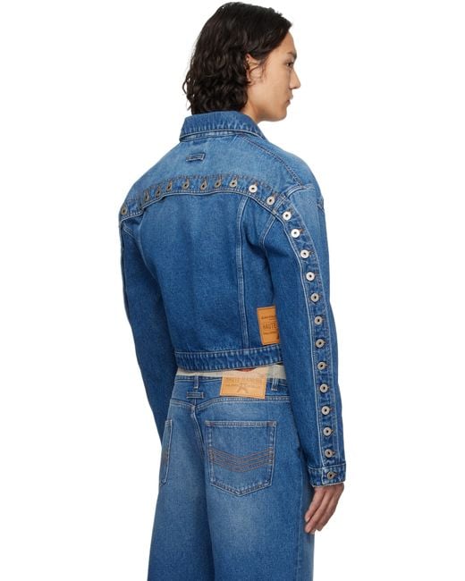 Jean Paul Gaultier Blue 'The Buttoned' Denim Jacket for men