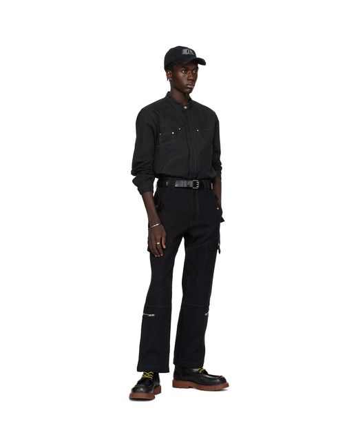 Dion Lee Black Tactical Cargo Pants for men