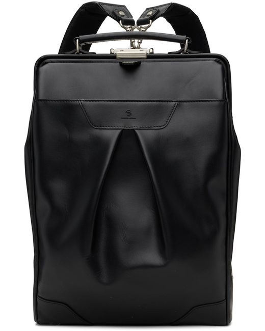 Master Piece Black Tact Leather Ver. L Backpack for men