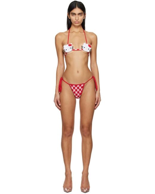 Gcds Black Red & White Hello Kitty Edition Bikini