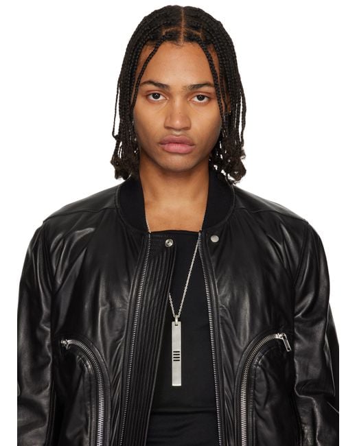 Parts Of 4 Black Plate Necklace for men