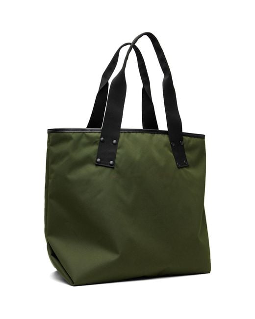 Sacai Green Khaki Large Pocket Tote for men