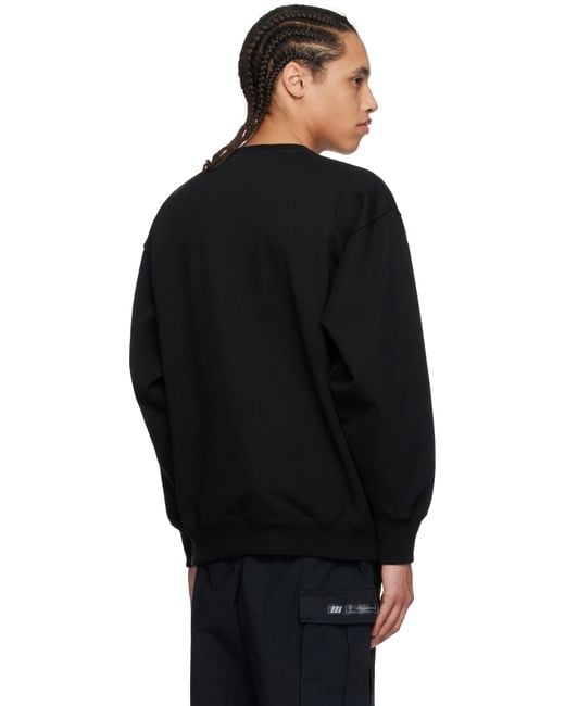 【関税込み】WTAPS ブラック Academy コットン スウェットシャツ メンズ WTAPS ブラック Academy コットン スウェットシャツ