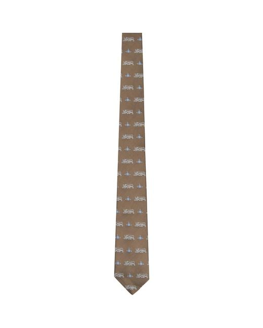 Vivienne Westwood Metallic 7Cm 'Lion' Tie for men