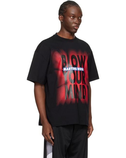 Martine Rose Red Black 'blow Your Mind' T-shirt for men