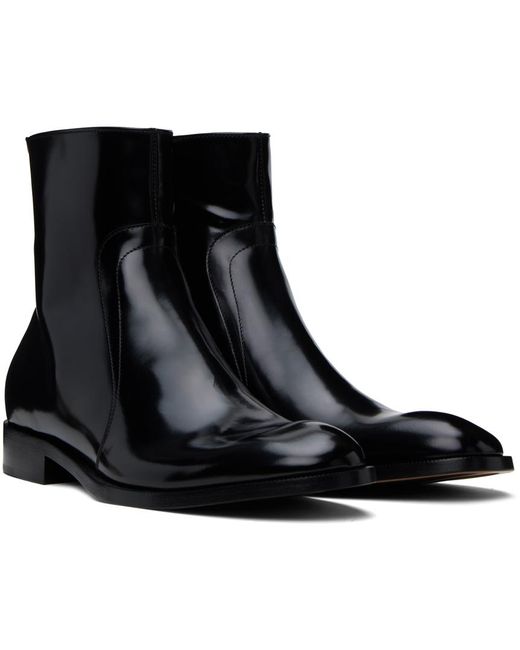 Maison Margiela Black Zip Boots for men