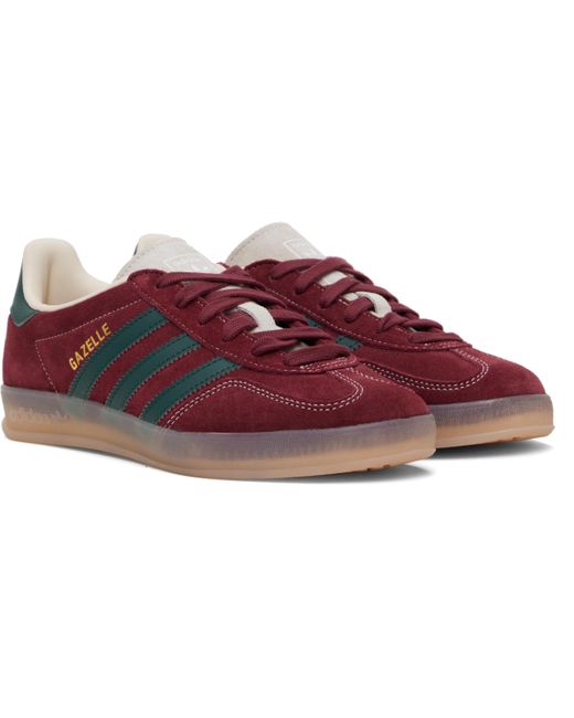メンズ Adidas Originals バーガンディ Gazelle Indoor スニーカー Black