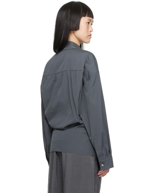 Lemaire Black Gray Twisted Shirt