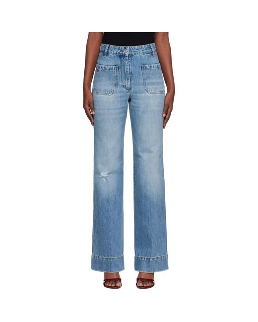 Victoria Beckham Blue Alina High Waisted Jeans