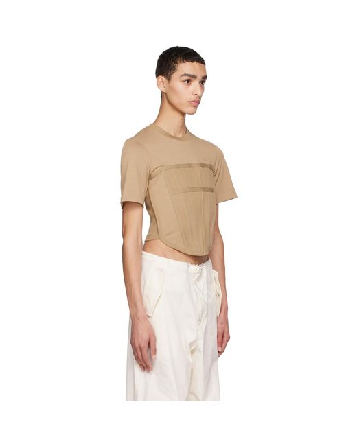 Dion Lee Green Corset T-Shirt for men