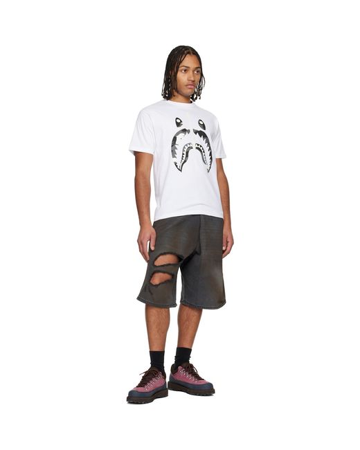 A Bathing Ape White City Camo Shark T-Shirt for men