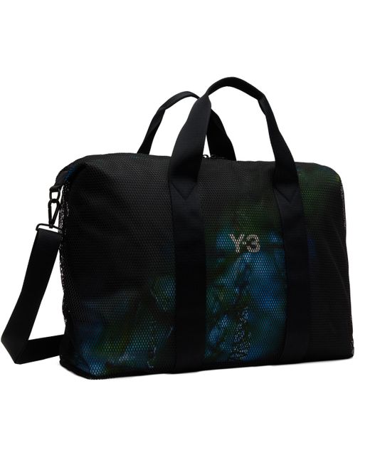 メンズ Y-3 ブラック Weekender メッシュ ダッフルバッグ Black
