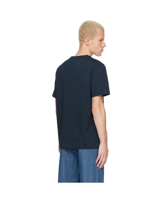 A.P.C. Blue Standard 'rue Madame' T-shirt for men