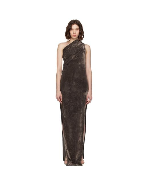 Rick Owens Black Concordians Athena Arrowhead Maxi Dress