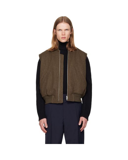 Jil Sander Brown Sport Vest for men