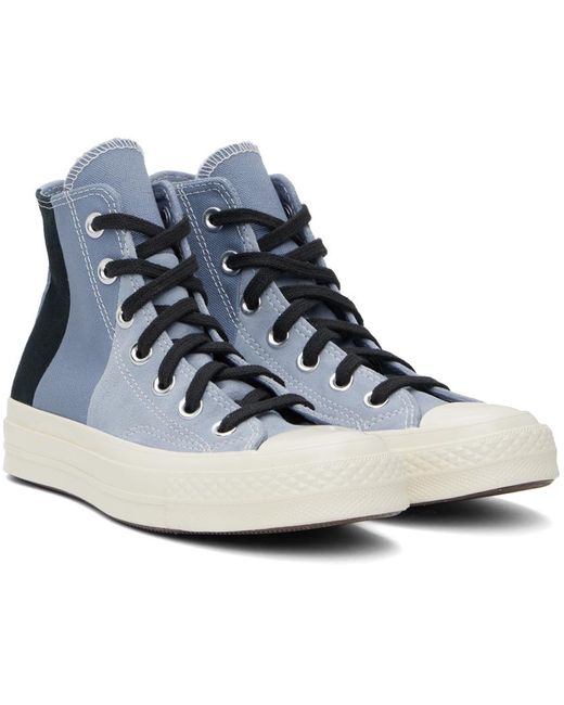 Converse Blue & Black Chuck 70 Patchwork Suede Sneakers