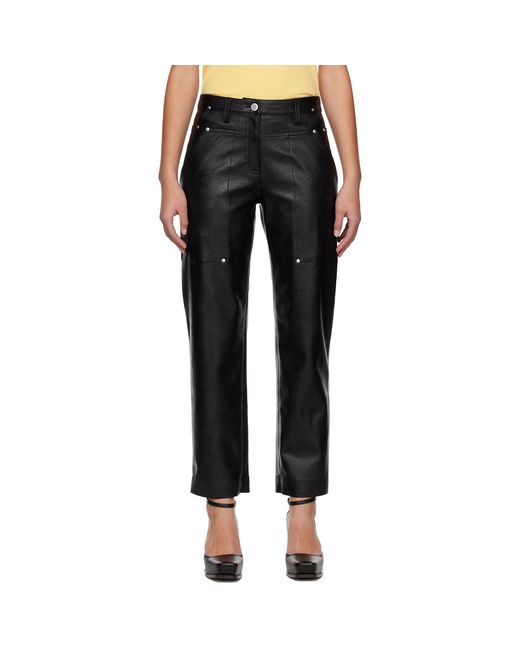 Stella McCartney Black Kick Flare Faux-leather Trousers