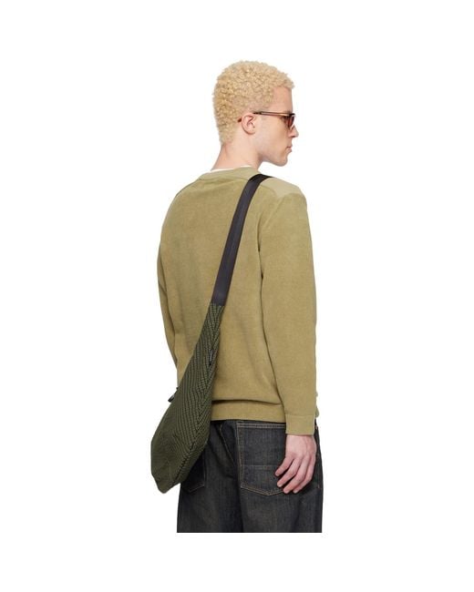C P Company Multicolor Cotton Chenille Crewneck Lens Sweater for men