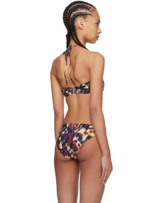 Isabel Marant Black Multicolor Starnea Bikini Top