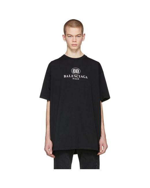 Balenciaga Black Bb Mode T-shirt for men