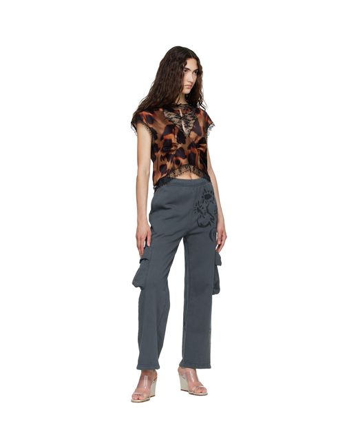 Collina Strada Black Waterliliy Top