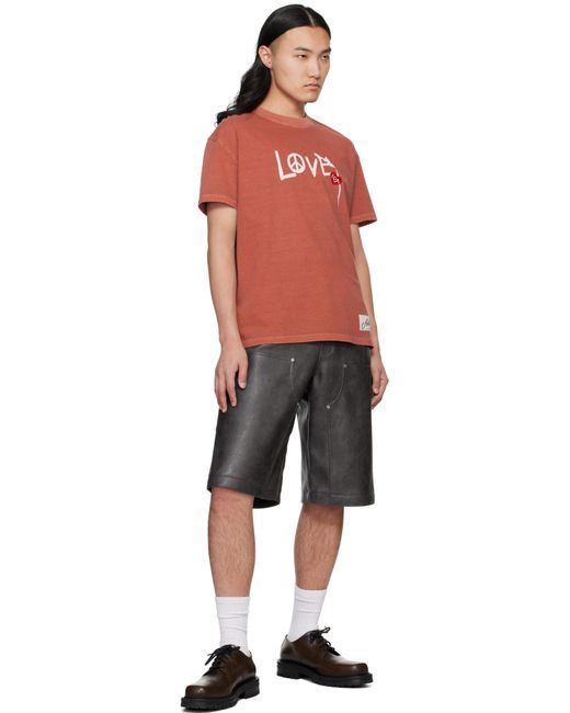 メンズ ANDERSSON BELL レッド 'Love' Tシャツ Red