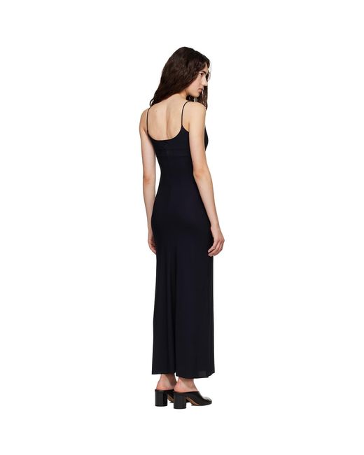 MM6 by Maison Margiela Black Slip Maxi Dress