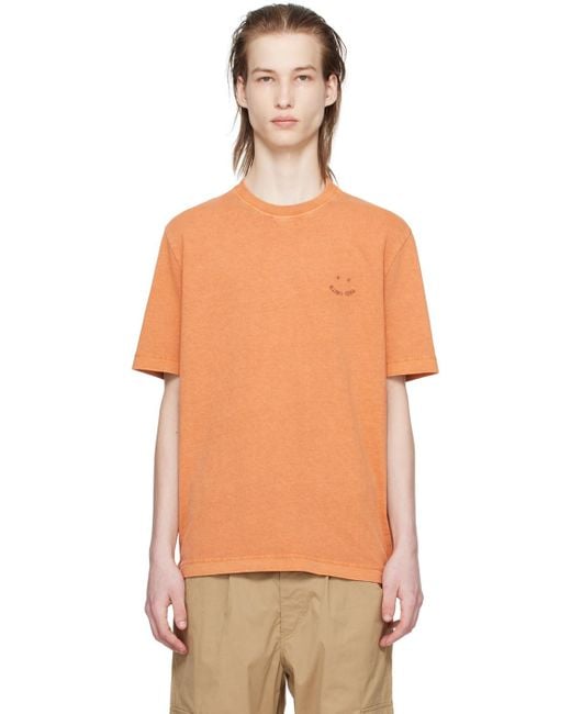 PS by Paul Smith Orange Happy T-shirt for men