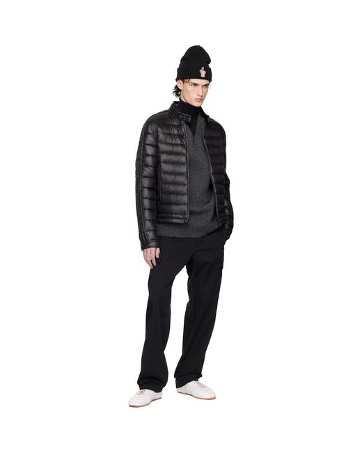 Moncler Black Jacobus Biker Down Jacket for men