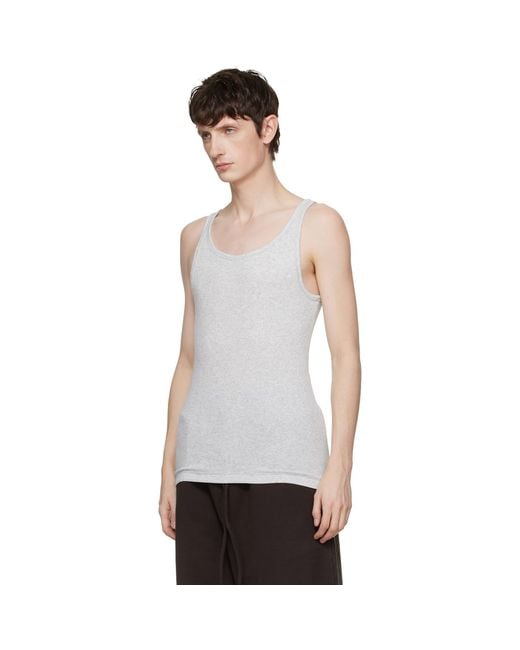 Skims Black Three-Pack Cotton Rib Tank Tops for men