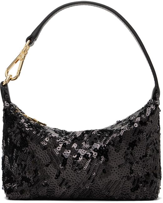 GANNI ポーチ　バッグインバッグ　スモール レディース】Butterfly Small Pouch Denim Sparkle | GANNI