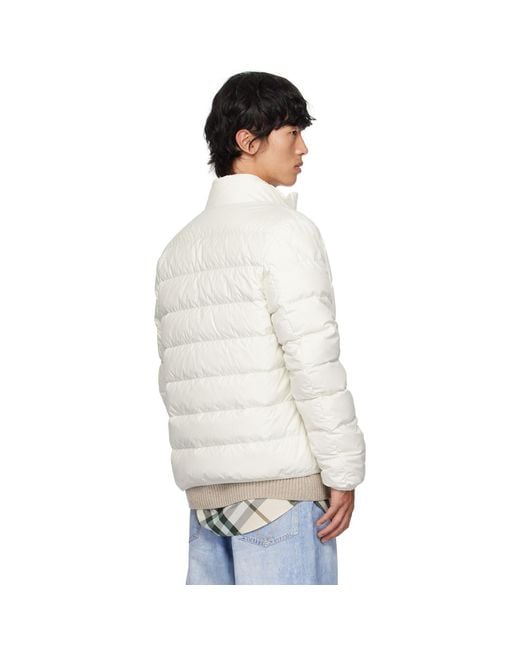 Moncler White Baudinet Down Jacket for men