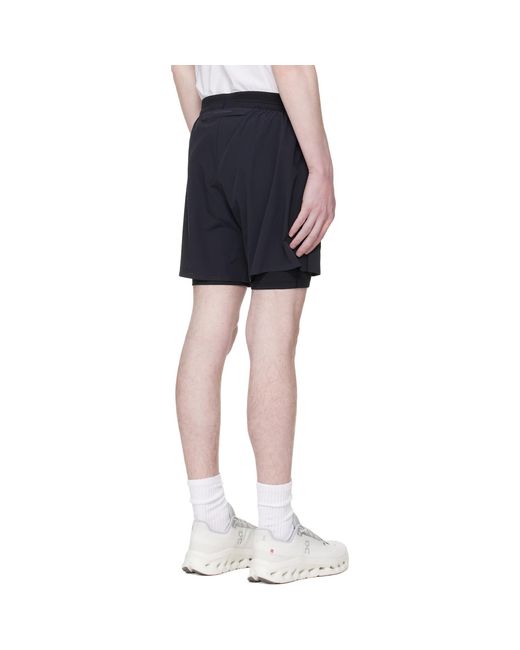 On Shoes Black 5 Performance 2/1 Shorts for men