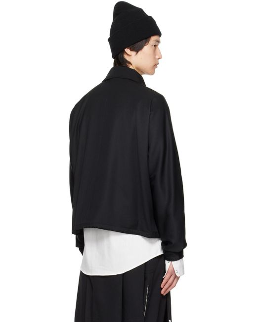 KOZABURO Black Spread Collar Jacket for men