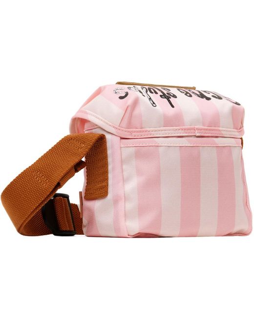 Acne Black Pink & Off-white Mini Canvas Bag for men
