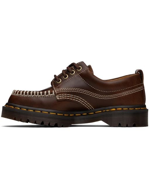 Dr. Martens Black Lowell Leather Moc Toe Derbys
