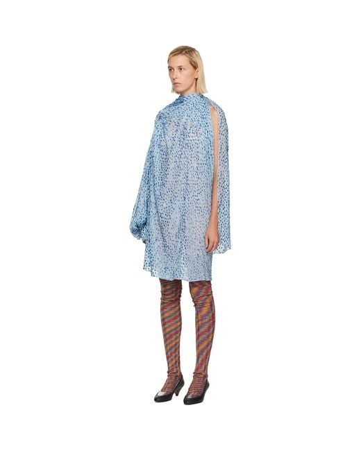 Kiko Kostadinov Blue Caspian Minidress