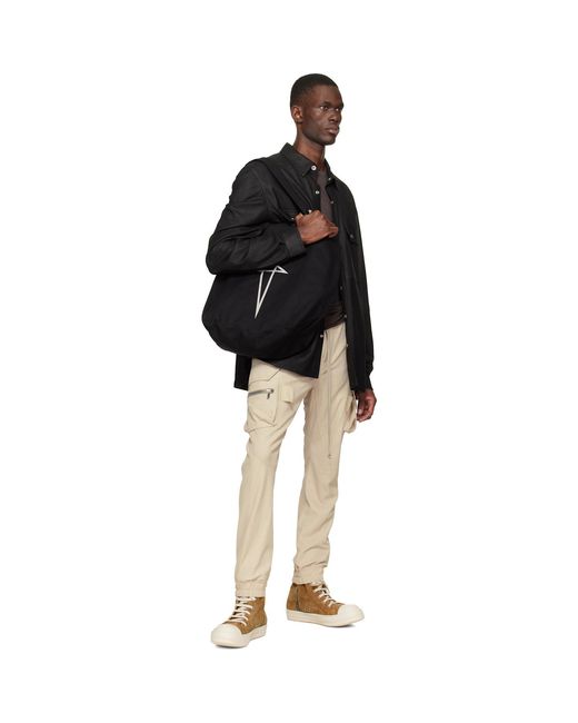 Rick Owens Black Temple Mini Beach Tote for men