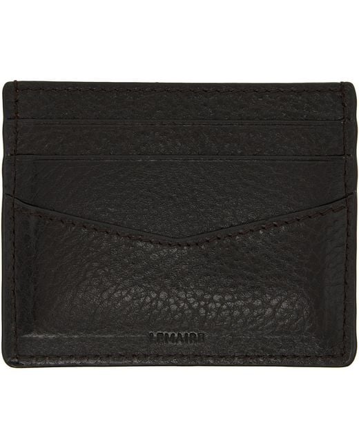 Lemaire Black Gear Card Holder for men
